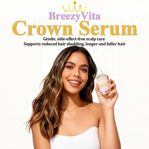 Breezyvita Crown Serum Hair Density Serum for Hair Loss & Thinning – Less Shedding, Fuller Hair, Fast Absorbing, No Grease